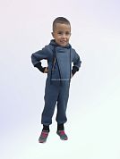 "МоёДитё" комбинезон футер с начёсом джинс КБ154 "Магнолия"